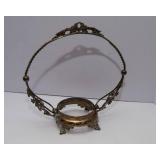 Fenton Art Glass Pink Ruffled Bride’s Basket with Stand