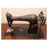Antique Singer Treadle Sewing Machine Table and Singer Sewing Machine