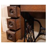 Antique Singer Treadle Sewing Machine Table and Singer Sewing Machine