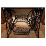 Antique Singer Treadle Sewing Machine Table and Singer Sewing Machine