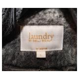 Laundry by Shelli Segal Wool Blend Coat with Removable Fur Trim & Scarf – Size Large