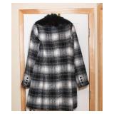 Laundry by Shelli Segal Wool Blend Coat with Removable Fur Trim & Scarf – Size Large