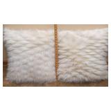 Set of Two Fluffy Decorative Pillows
