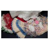 Vintage Crocheted Doilies and Table Coverings