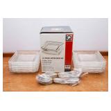 Vintage MCM Goodwood Teak Serving Lap Tray with Glass Appetizer Dishes