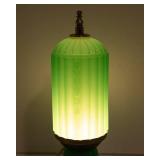 1920s/1930s Art Deco Jadeite Boudoir Glass Lamp