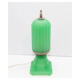 1920s/1930s Art Deco Jadeite Boudoir Glass Lamp
