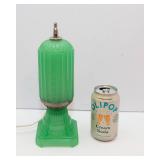 1920s/1930s Art Deco Jadeite Boudoir Glass Lamp