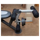 Reebok 125 AXB Weight Bench and Weight Plates