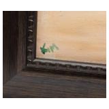 Handpainted Floral Artwork – Pink Flowers on Yellow Background