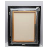 Handpainted Floral Artwork – Pink Flowers on Yellow Background