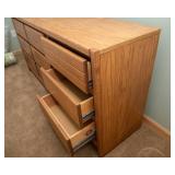6-Drawer Oak Dresser with Coordinating Mirror