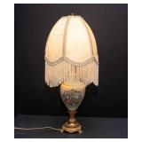 Vintage Table Lamp – Victorian Couple Design with Tassel Shade
