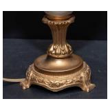 Vintage Table Lamp – Victorian Couple Design with Tassel Shade