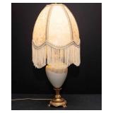 Vintage Table Lamp – Victorian Couple Design with Tassel Shade