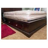 Queen Size Bed Frame with Storage Drawers