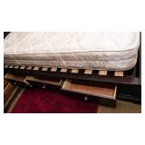 Queen Size Bed Frame with Storage Drawers