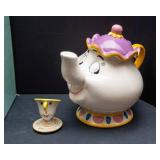 Disney Treasure Craft “Beauty and the Beast” Cookie Jar & Chip Teacup