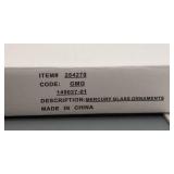 Mercury Glass Christmas Ornaments in Wooden Crate Case