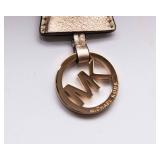 Michael Kors Rosalie East West Straw Tote with Metallic Detailing