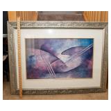 Large Abstract Wall Art – Framed & Matted (34” x 46”)