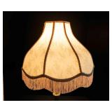 Vintage Tassel Lamp 29"T– Ornate Heavy Base with Cream Shade