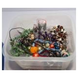 Jewelry Making Supplies Lot – Beads, String & Storage Container