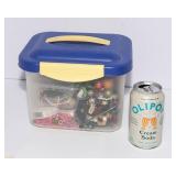 Jewelry Making Supplies Lot – Beads, String & Storage Container