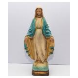 Vintage Chalkware Mary Figurine – 18” Tall