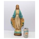Vintage Chalkware Mary Figurine – 18” Tall