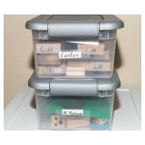 Variety of Rubber Stamps, Craft Supplies & Storage Containers – Themed Lot