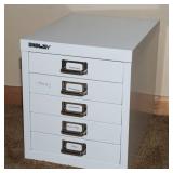 Bisley 5-Drawer Metal Cabinet with Crafting Paper Contents