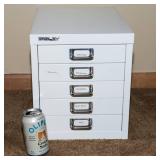 Bisley 5-Drawer Metal Cabinet with Crafting Paper Contents