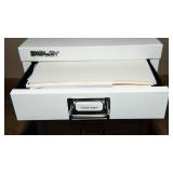 Bisley 5-Drawer Metal Cabinet with Crafting Paper Contents