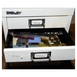 Bisley 5-Drawer Metal Cabinet with Crafting Paper Contents