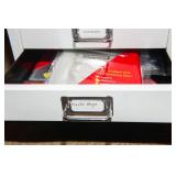 Bisley 5-Drawer Metal Cabinet with Crafting Paper Contents