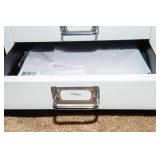 Bisley 5-Drawer Metal Cabinet with Crafting Paper Contents