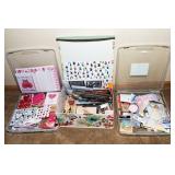 Halloween, Baby & Valentine’s Day Craft Supplies + Storage Containers Lot