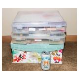 Halloween, Baby & Valentine’s Day Craft Supplies + Storage Containers Lot