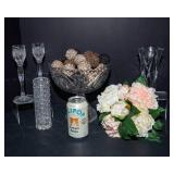 Set of 5 Cut Glass Pieces – Intricately Detailed