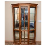 Lighted Curio Cabinet with Mirrored Back