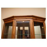 Lighted Curio Cabinet with Mirrored Back