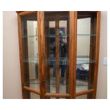 Lighted Curio Cabinet with Mirrored Back