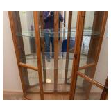 Lighted Curio Cabinet with Mirrored Back