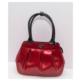 Beijo Apple Red Patent-Style Purse