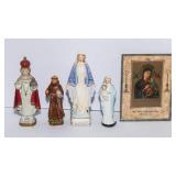 Vintage Religious Figurine & Artwork Lot