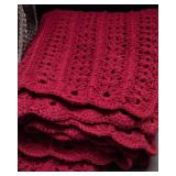 Three Hand-Crocheted Throw Blankets