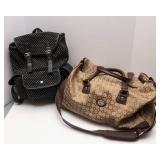 Set of 2 Travel Bags – Polka Dot Backpack & American Tourister Bag