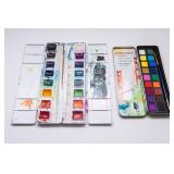 Artist Supply Lot – Water-Soluble Pastels, Watercolors & Brushes