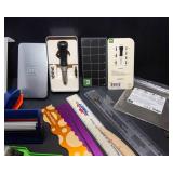 Variety of Crafting Tools Lot – Rulers, Eyelet Setter, Tracing Light, and More